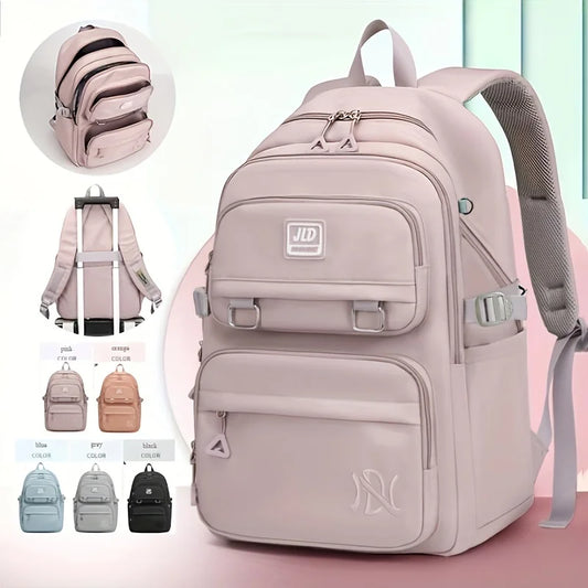 Trendy schooltas met laptopvak en fleshouder – Volledig voorbereid