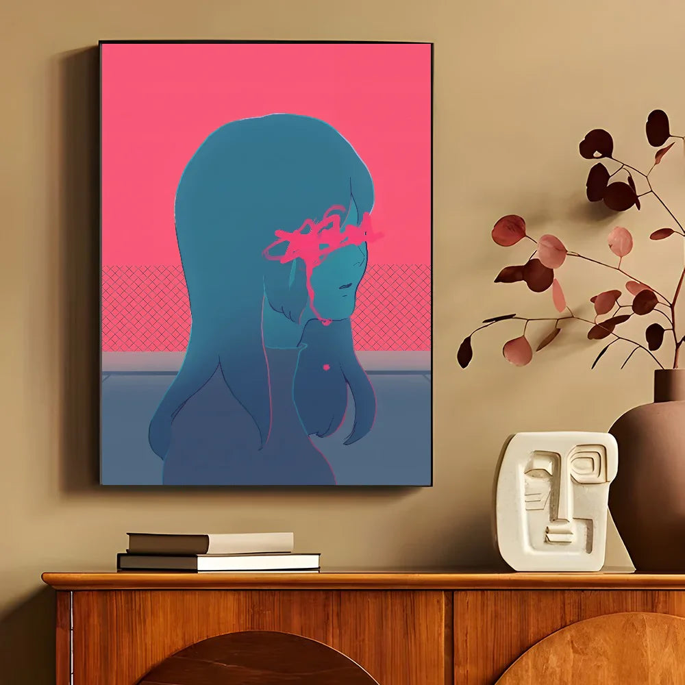 Posters met marmeren textuur en gouden accenten