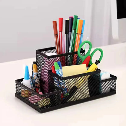 Multifunctionele bureau organizer met telefoonstandaard