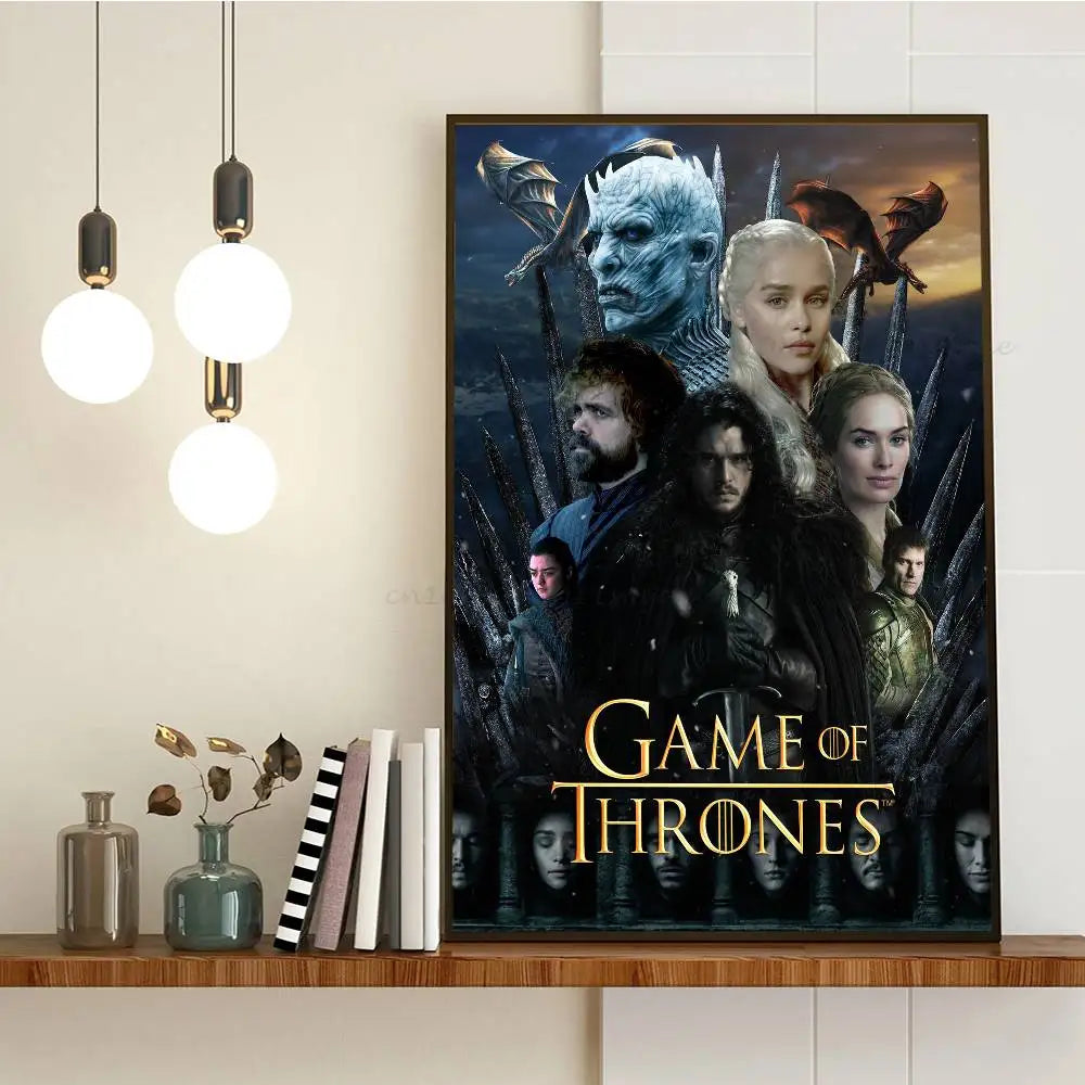 Posters in zwart houtframe ophangen