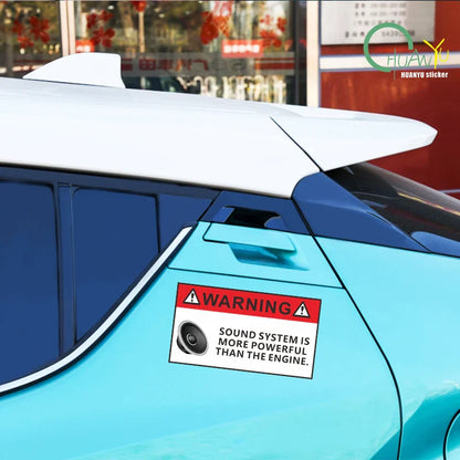 Auto stickers - Waarschuwende stickers voor krachtig geluidssysteem