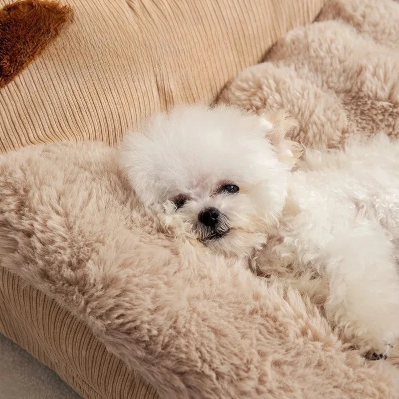 Luxe hondenmand met gouden accenten – Voor de stijlvolle hond