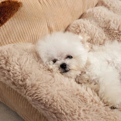 Luxe hondenmand met gouden accenten – Voor de stijlvolle hond