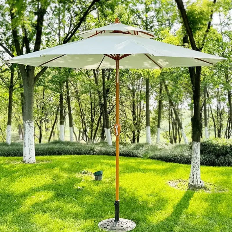 Grote tuinparasol met draaibare voet