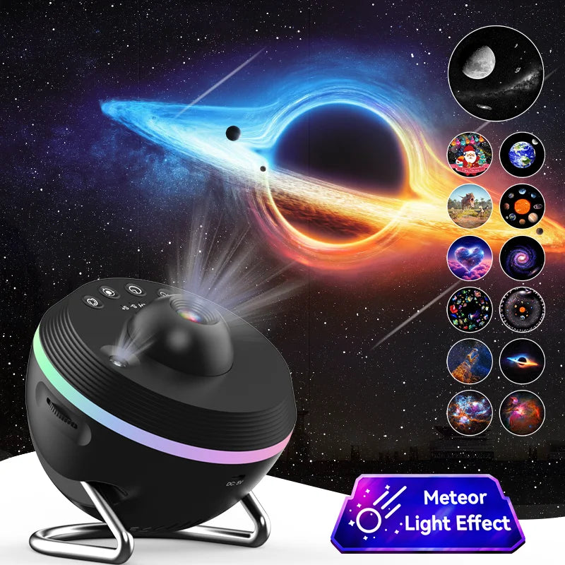 Rustgevende projector lamp met sterrenhemel