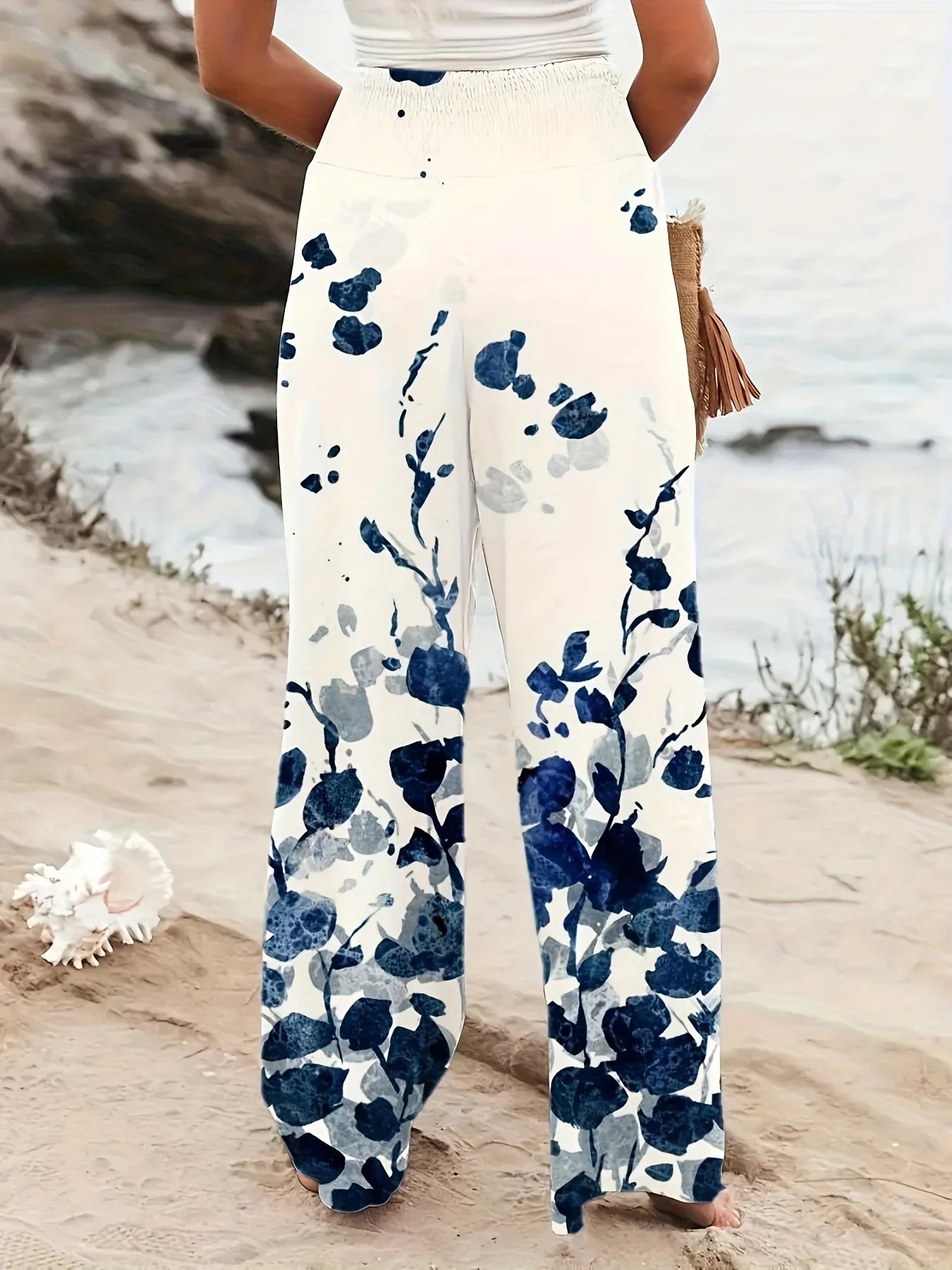 Linnen broek dames met print – Creatieve touch