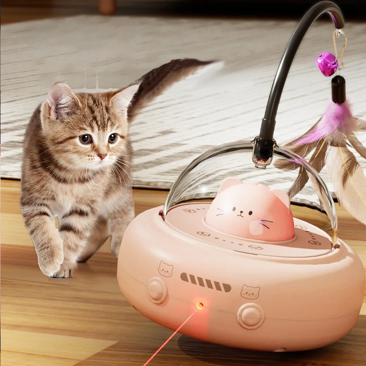 Kattenspeeltje aan stokje – Samen interactief spelen
