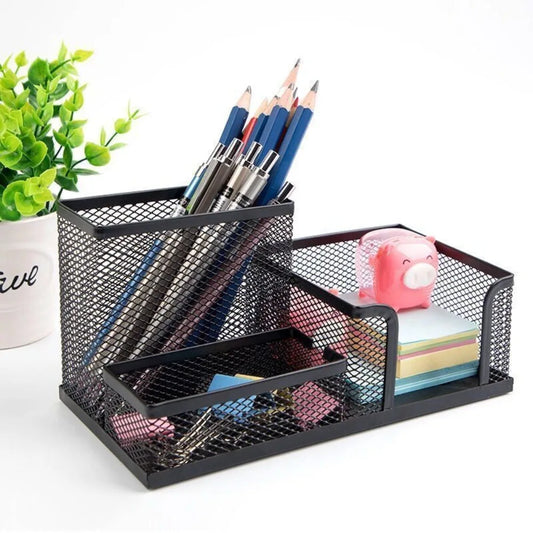 Ruimtebesparende desk organizer met verticale indeling