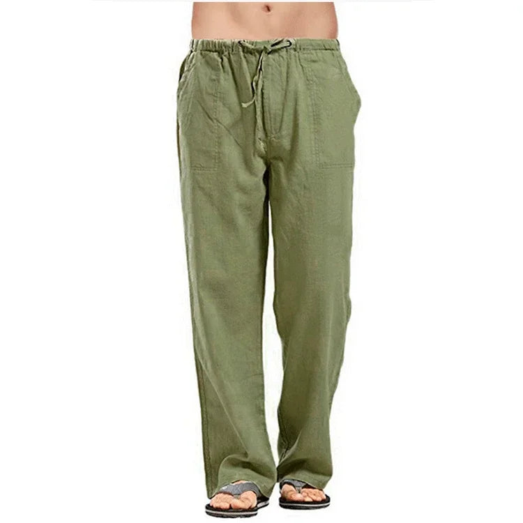 Linnen broek heren met elastische taille – Comfortabel en praktisch