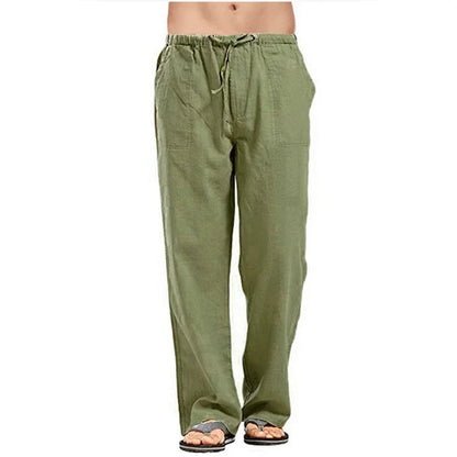 Linnen broek heren met elastische taille – Comfortabel en praktisch