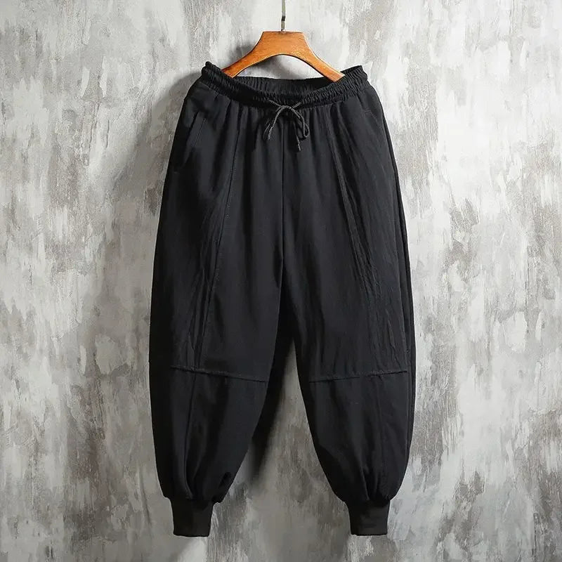 Linnen broek heren met drawstring – Relaxte fit