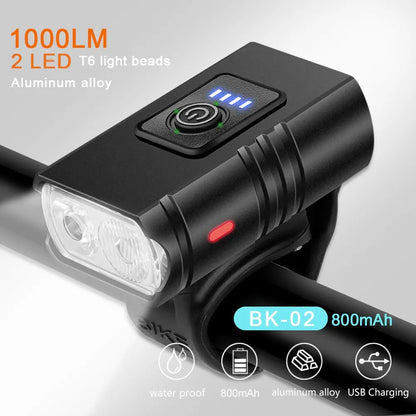 Heldere fietslamp LED met USB-lader