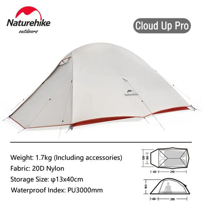 Pop-up tent met haak voor lamp – Verlichting in de nacht