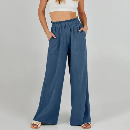 C&A linnen broek dames met strikband – Vrouwelijk accent
