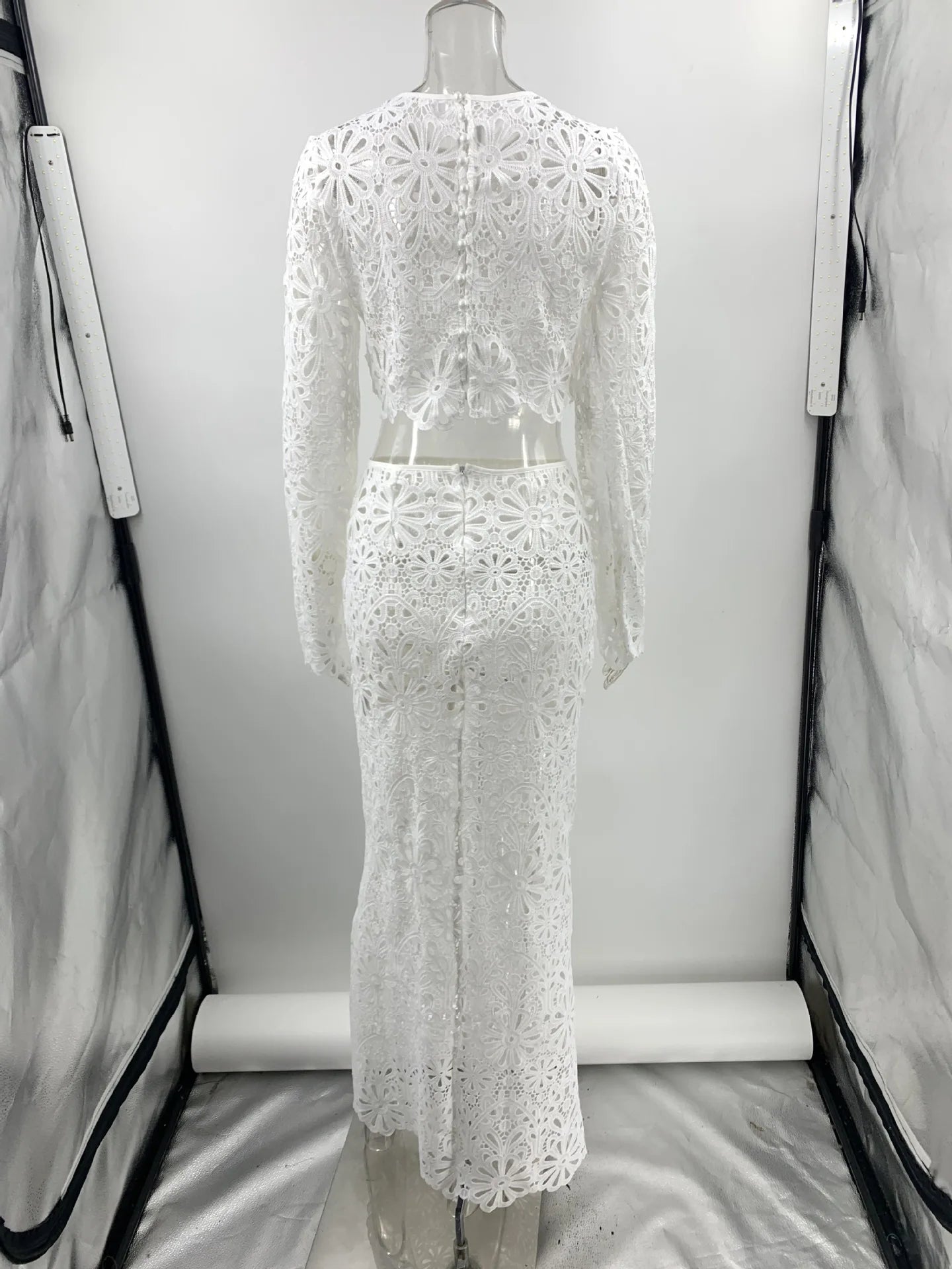 Badpak jurk met mesh details – Modern en luchtig