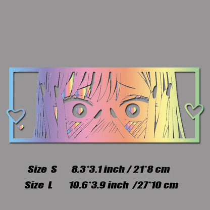 Auto stickers - Achterruit versiering met anime ogen voor unieke uitstraling
