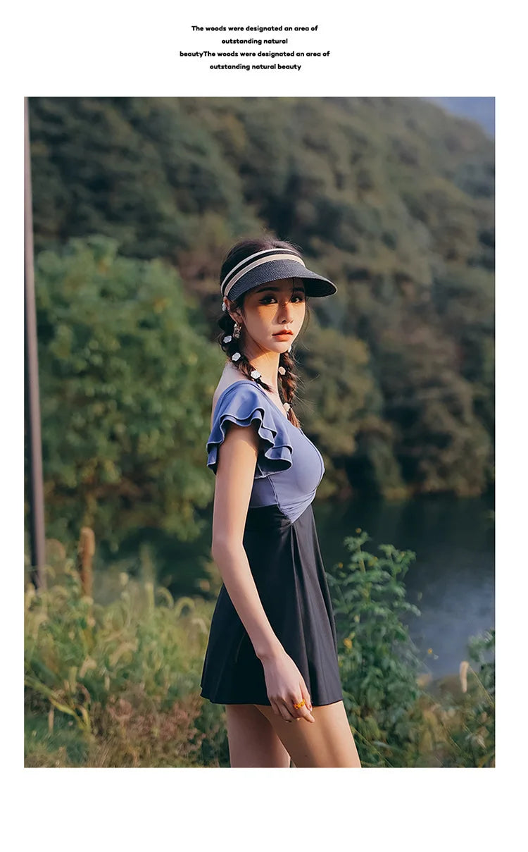 Zwemjurk in navy blauw – Klassiek en stijlvol