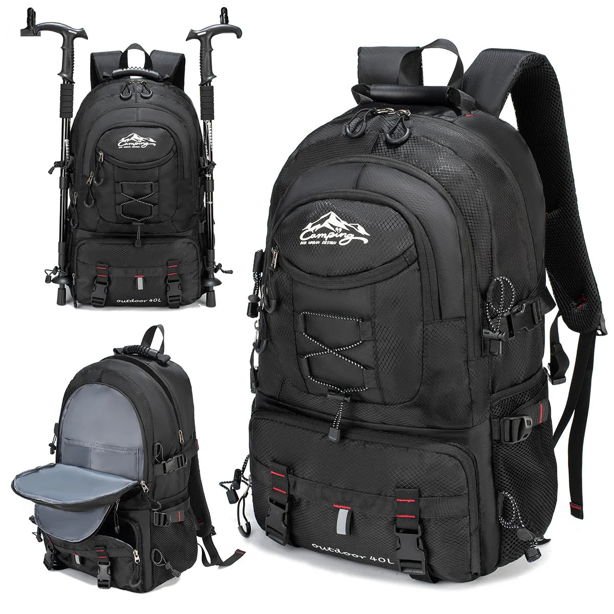 Handbagage rugzak met robuuste ritsen