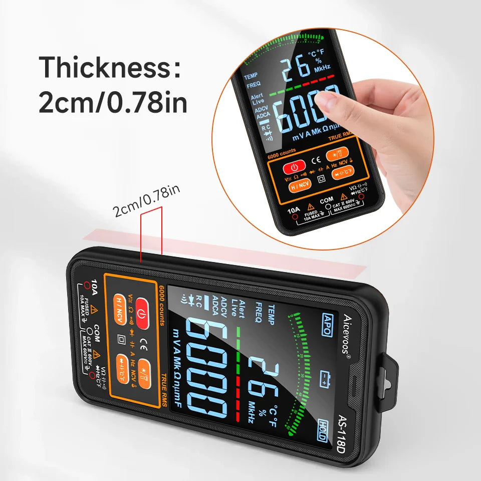 Multimeter met batterijstatusindicator
