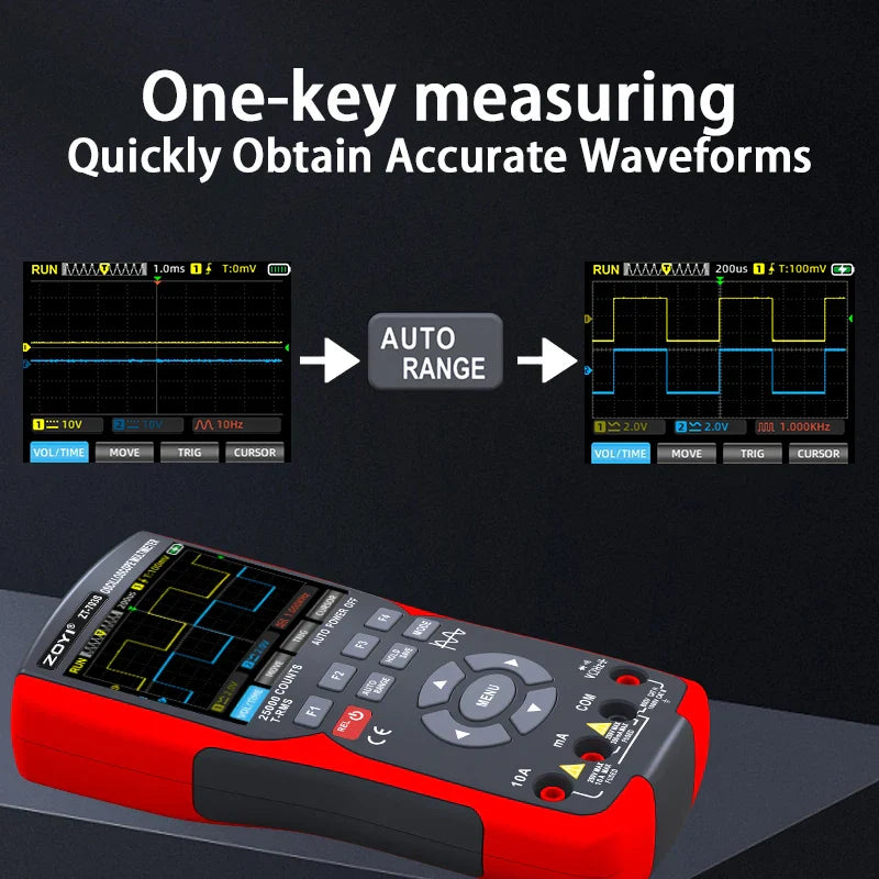 Multimeter met kleurenscherm voor contrast