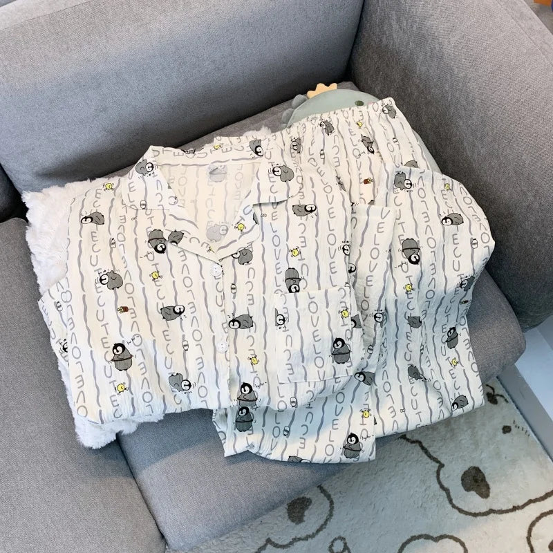 Dames pyjama met lange broek – Perfect voor de winter