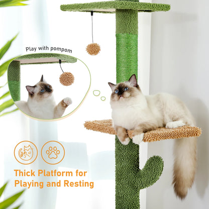 Hoge kattenpaal met veel verdiepingen – Klimmen en uitrusten