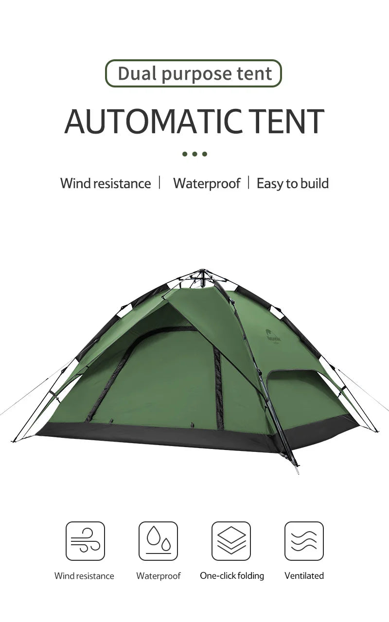 Pop-up tent met haak voor lamp – Verlichting in de nacht