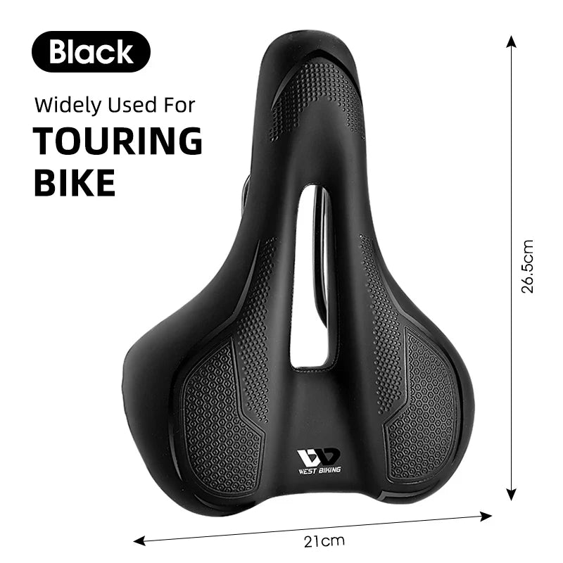 Comfortabel fietszadel met gelvulling