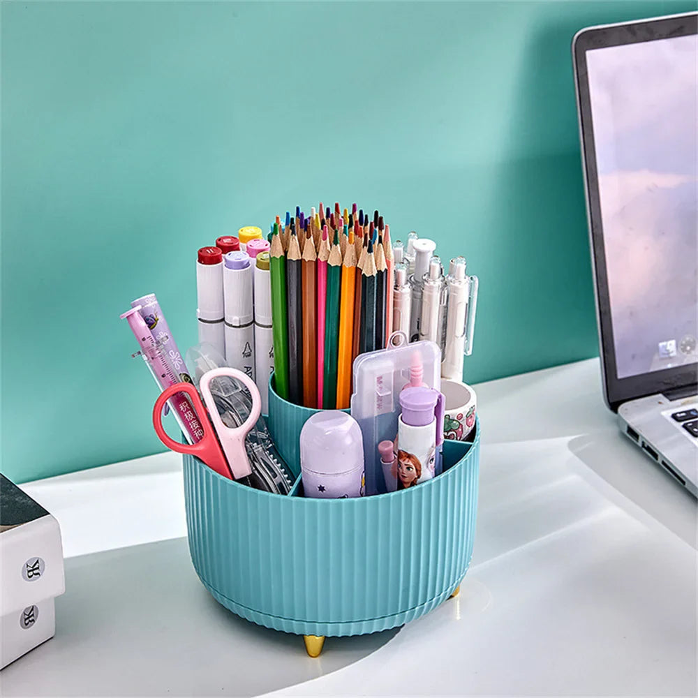 Praktische desk organization voor kleine bureaus
