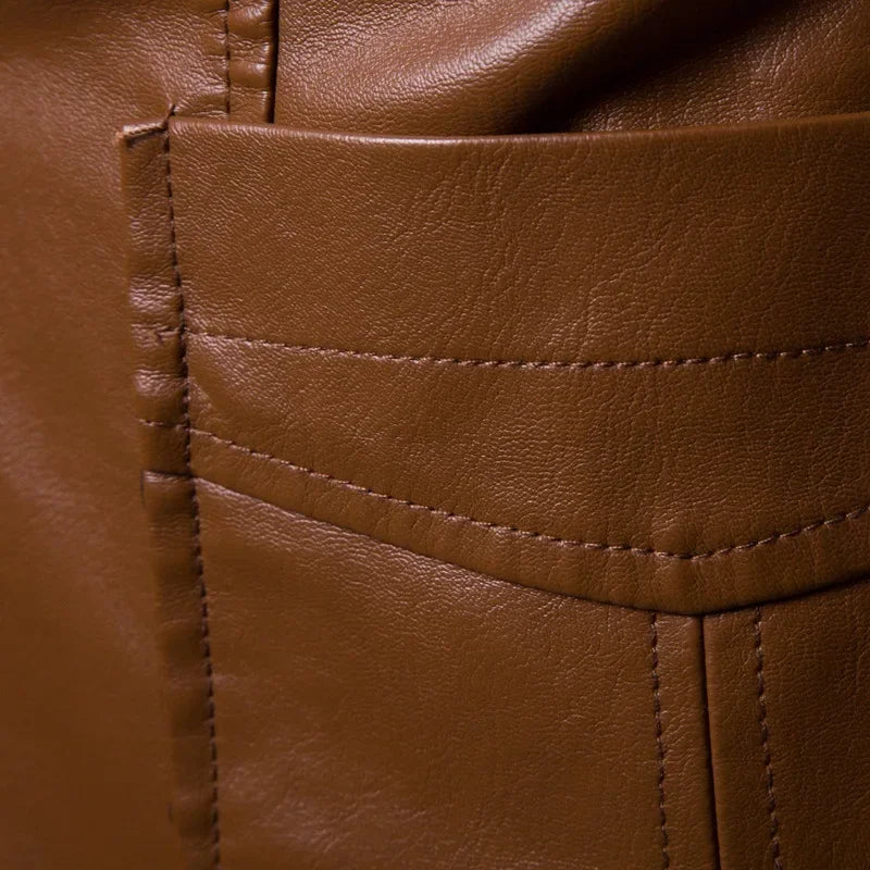 Leren jassen met schouderdetails – Subtiele accenten