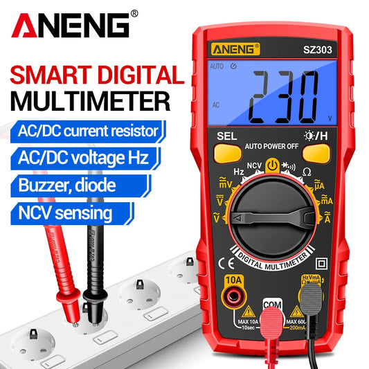 Multimeter met geluidsignaal bij kortsluiting
