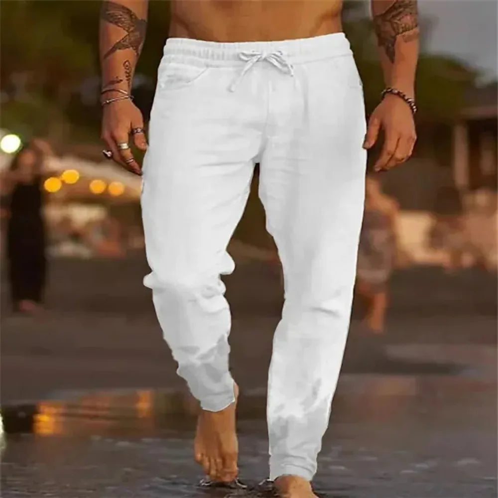 Linnen broek man in navy – Diepe kleur en stijl