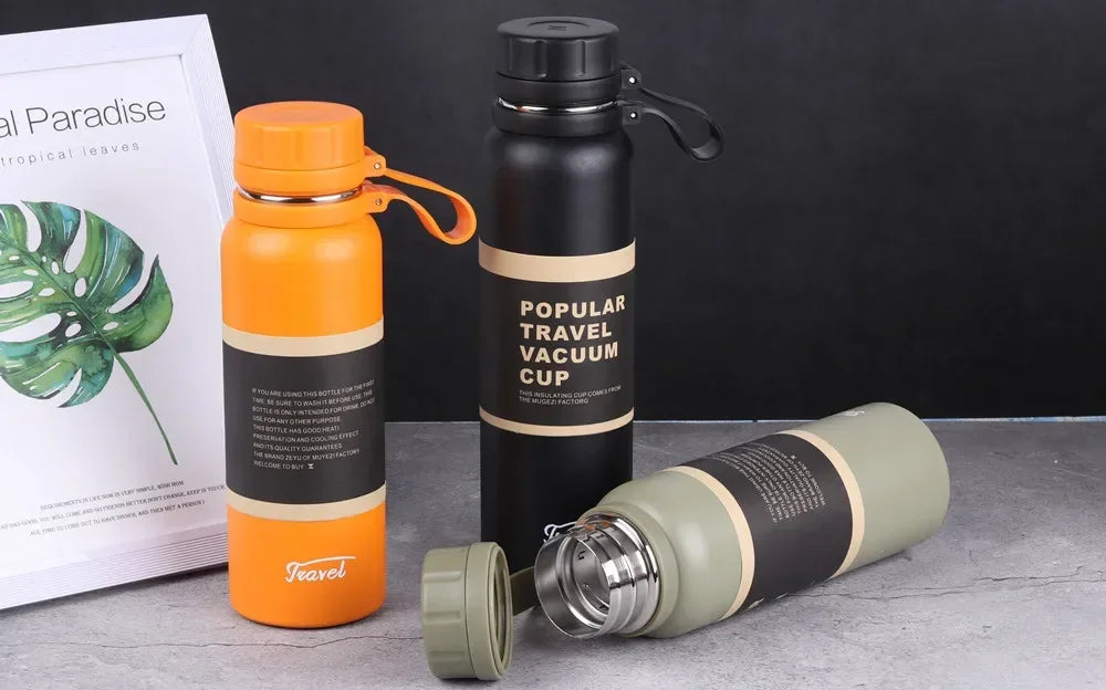 Thermosfles met kleurrijke dop – Herkenbaar en vrolijk