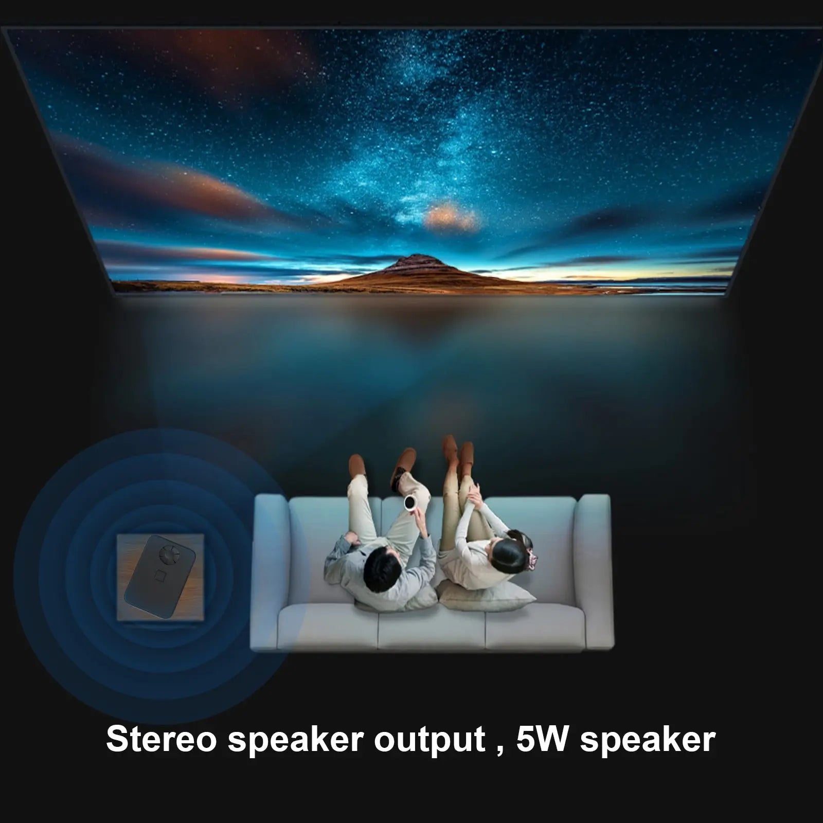 Mini projector met SD-kaart ingang