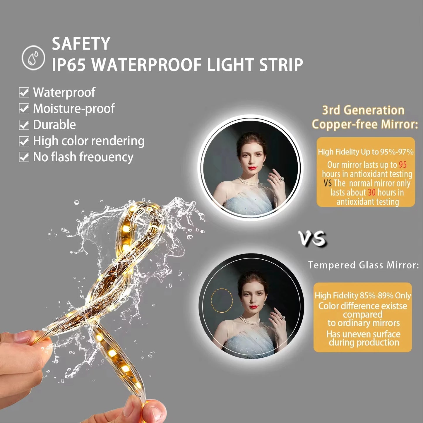 LED make-up spiegel met verstelbare hoek – Voor perfecte belichting