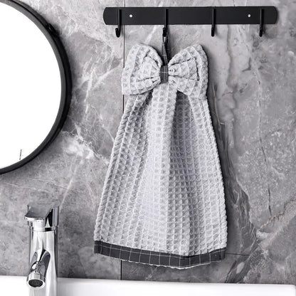 Washandje met lusje voor ophangen – Praktisch detail