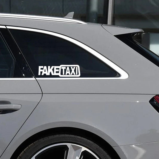auto stickers - geel en zwart ontwerp voor humoristische uitstraling
