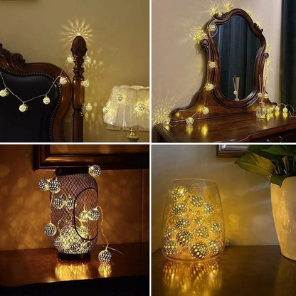 Lichtslinger met sneeuwbal effect – Voor winterdecoratie