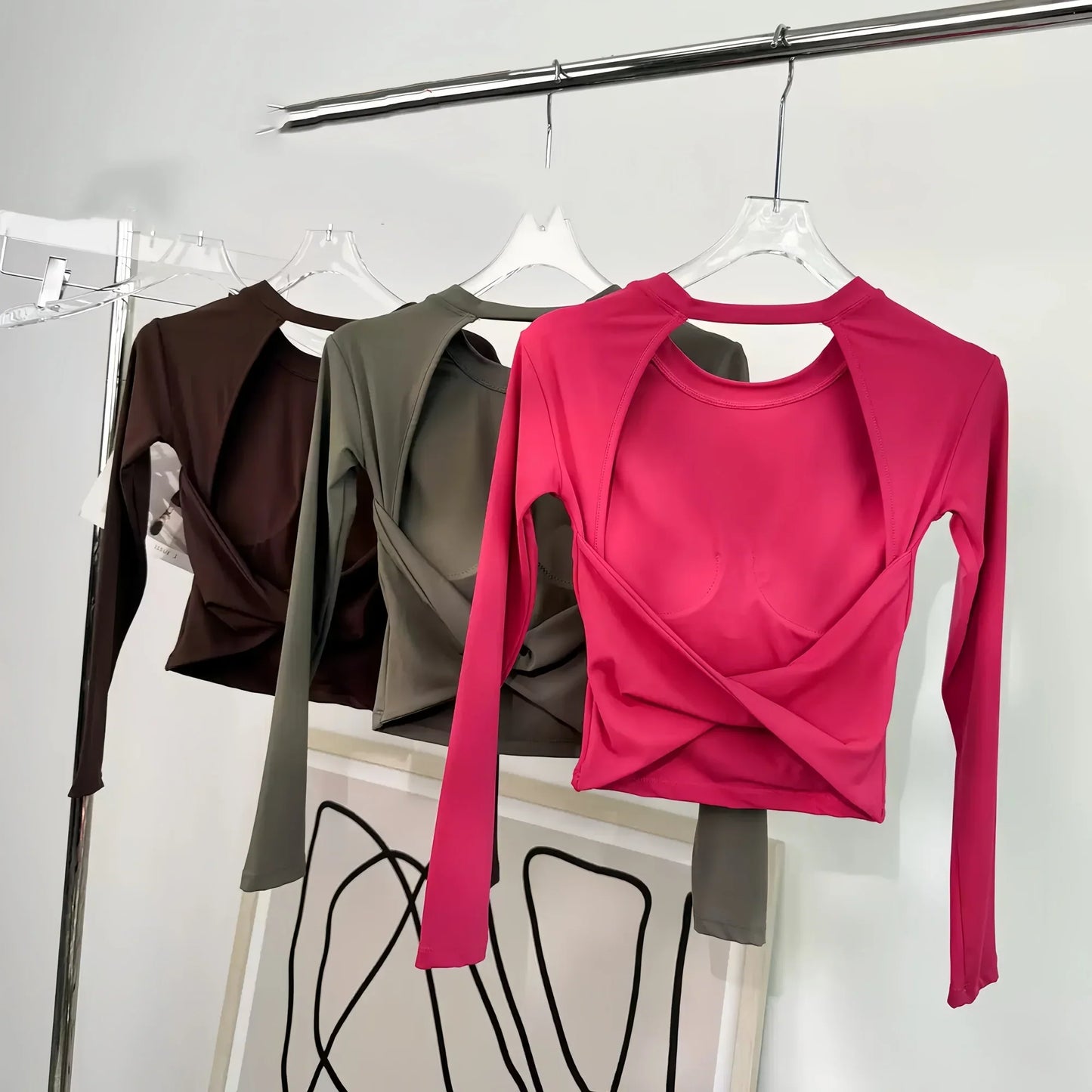 Dames yoga kleding met flexibele stof