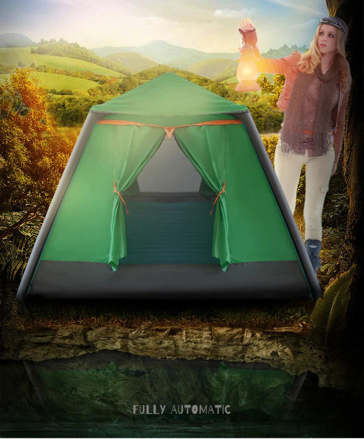 Pop-up tent Decathlon met scheerlijnen – Extra stevig