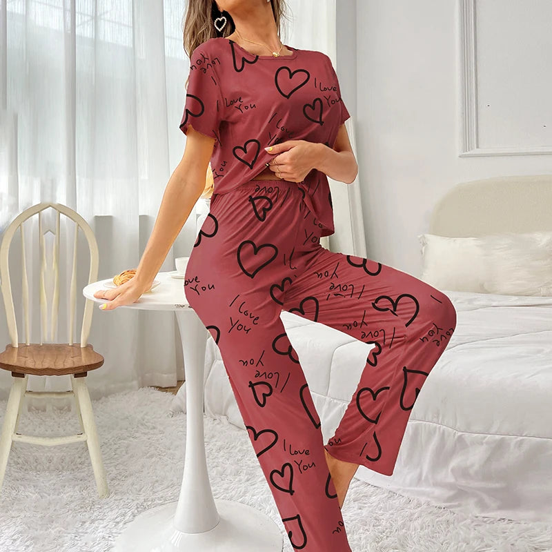 Dames pyjama winter met teddy voering