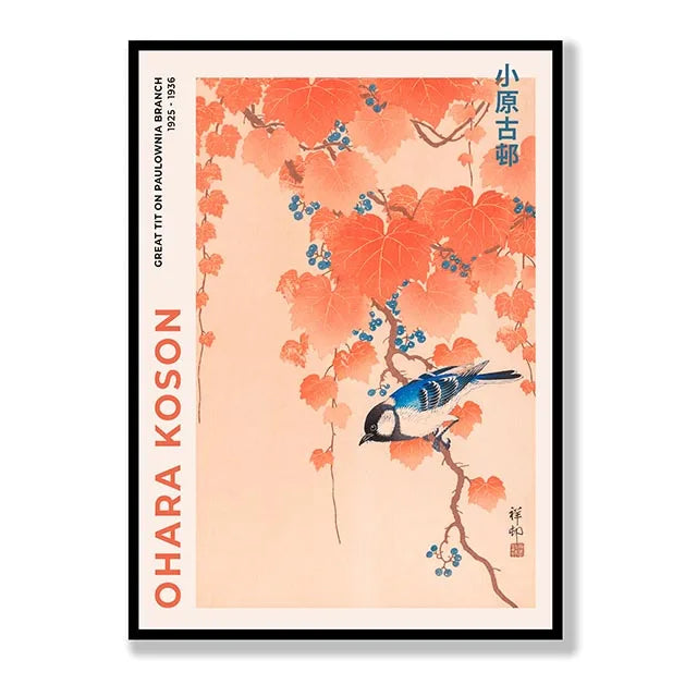 Set posters in botanische stijl
