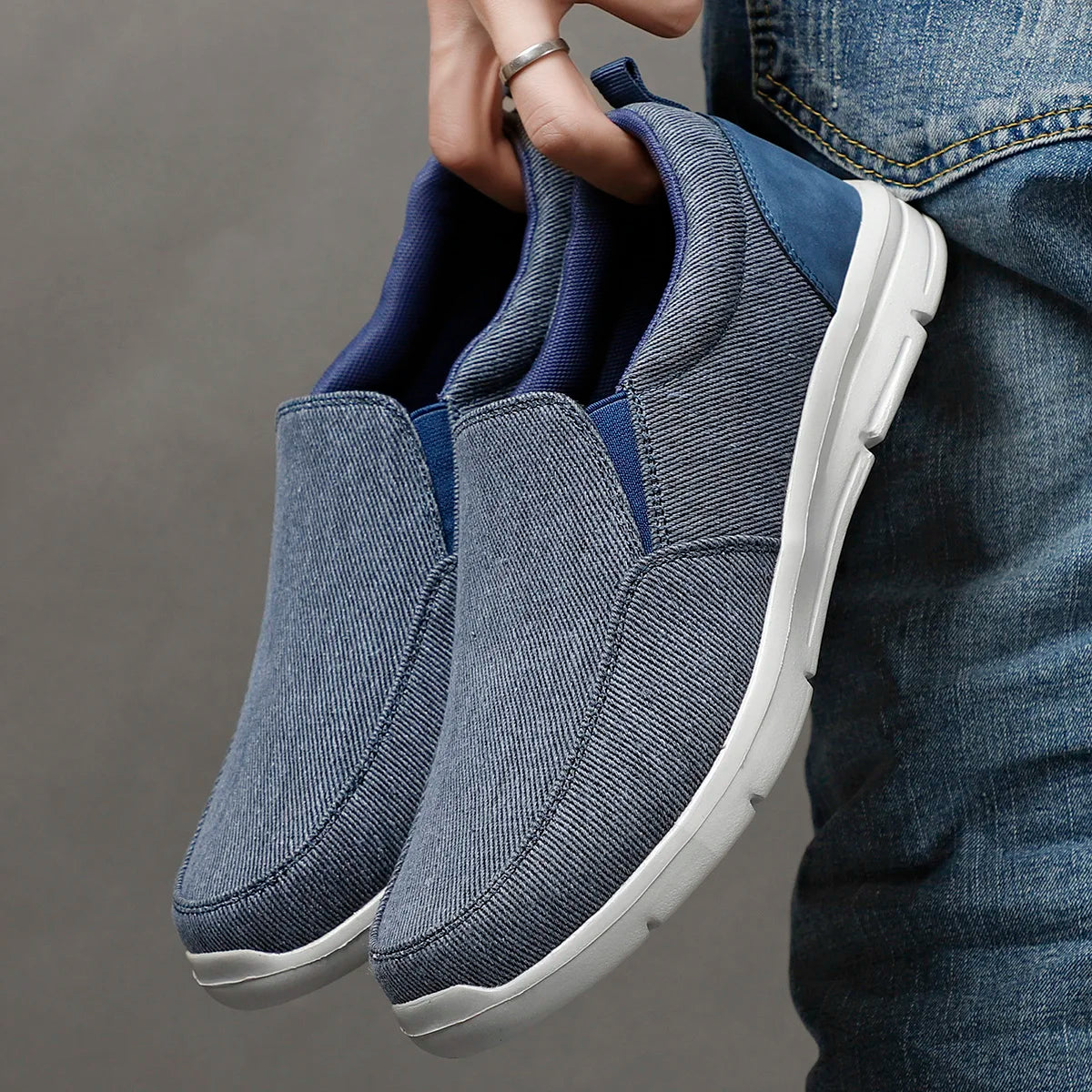 Luchtige heren schoenen met geweven details