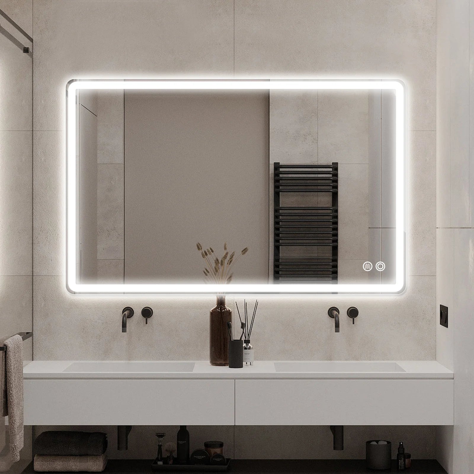 Ronde badkamer spiegel met verlichting – Minimalistisch en stijlvol