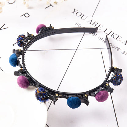 Dames haarband met elastiek en print