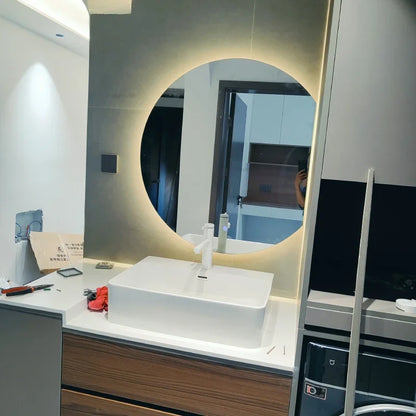Ronde wandspiegel met verlichting – Trendy en minimalistisch