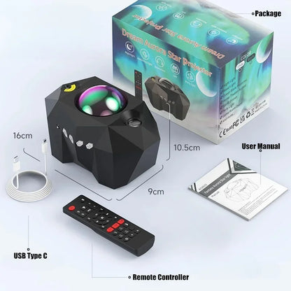 Projector lamp met aanpasbare projectiekleuren