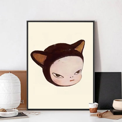 Poster met dieren in zachte kleuren