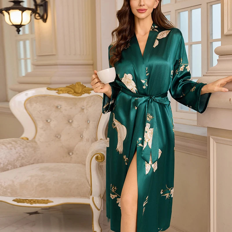 Elegante ochtendjas dames kant – Licht en stijlvol