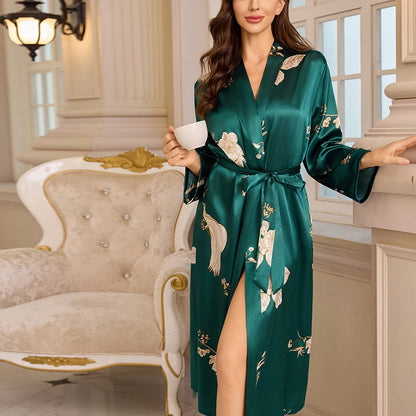 Elegante ochtendjas dames kant – Licht en stijlvol